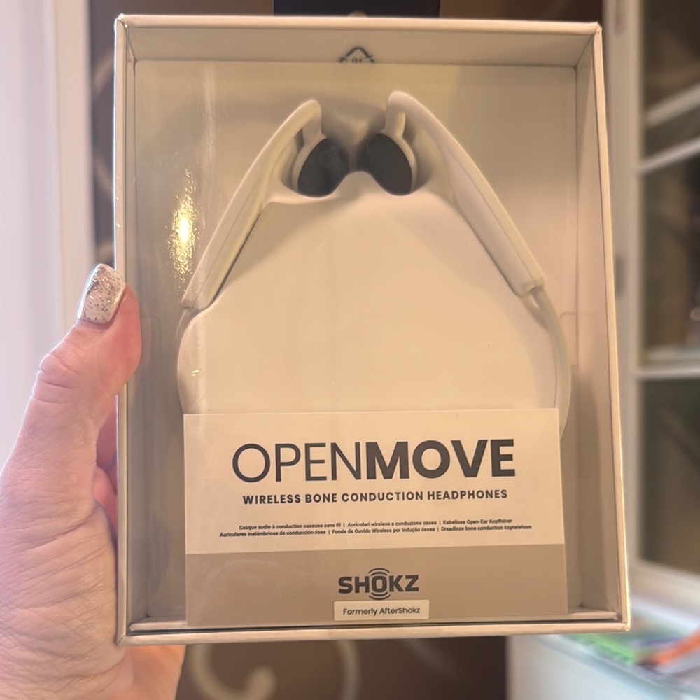 Shokz OpenMove Wireless Bone Conduction Headphones - White